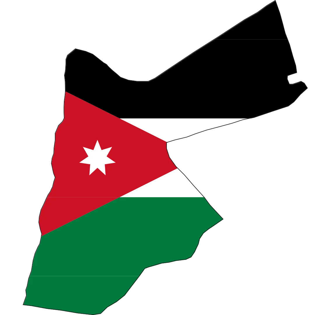 Jordan import export trade map